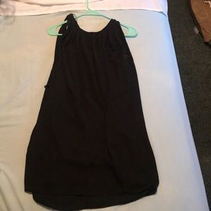 Simple flowy sheer black dress
